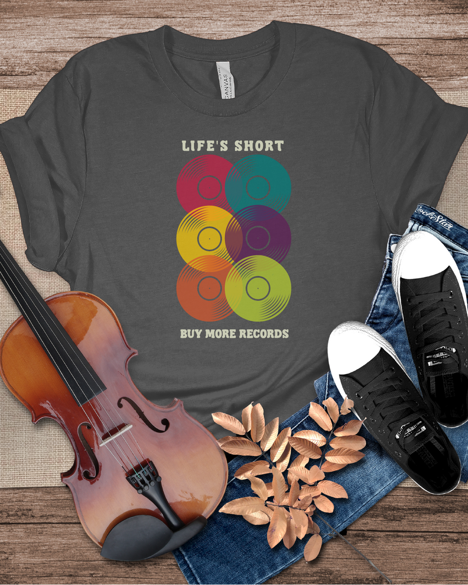 Vinyl Lover T-Shirt - Life's Short, Buy More Records